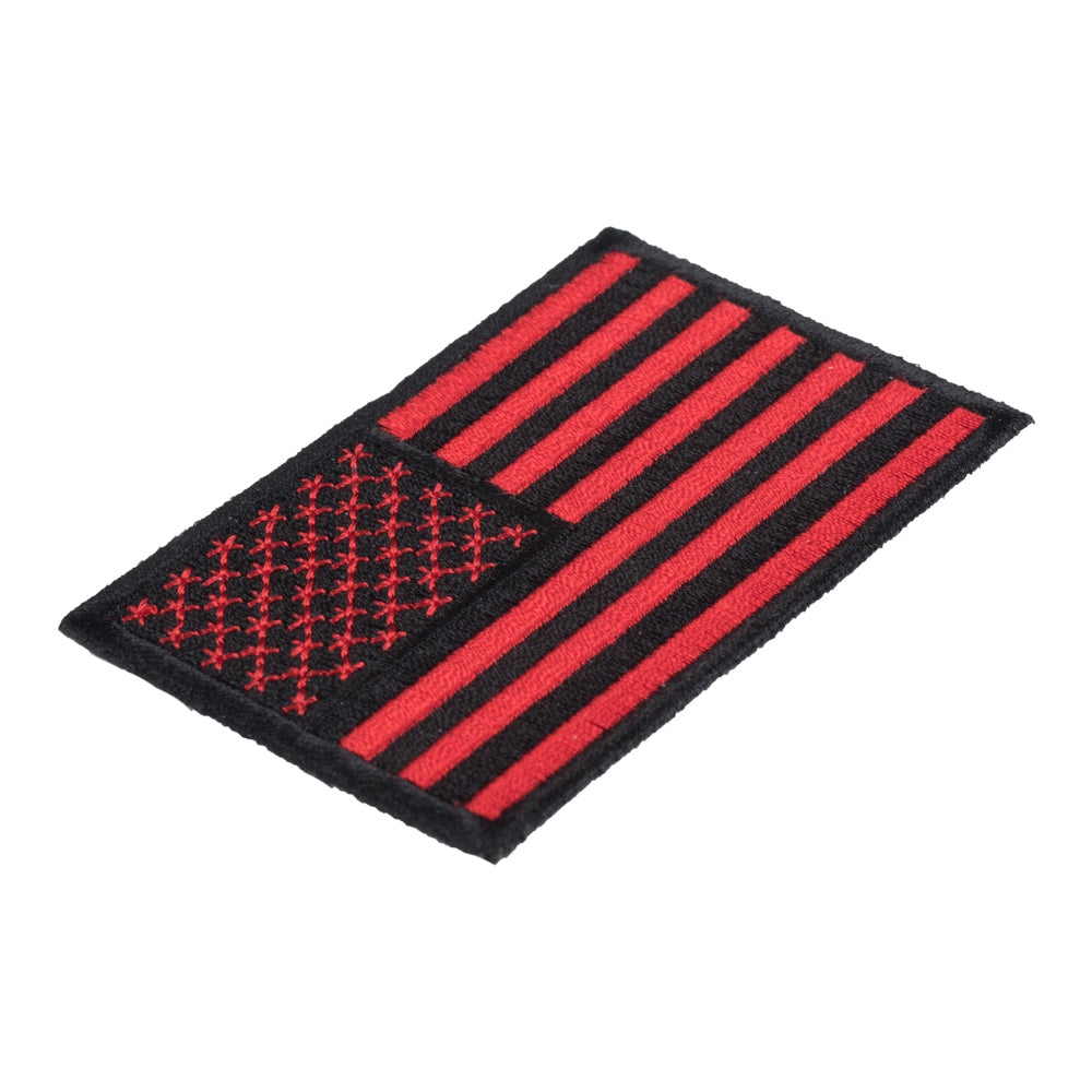 American Flag Red &amp; Black Patch, X-Small Size — detail view 1