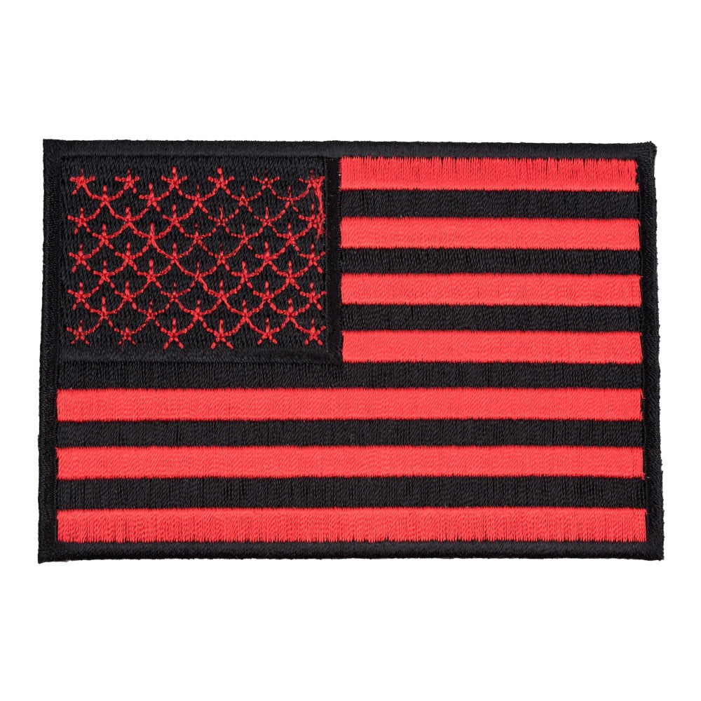 American Flag Red & Black Patch, Small Size — product image