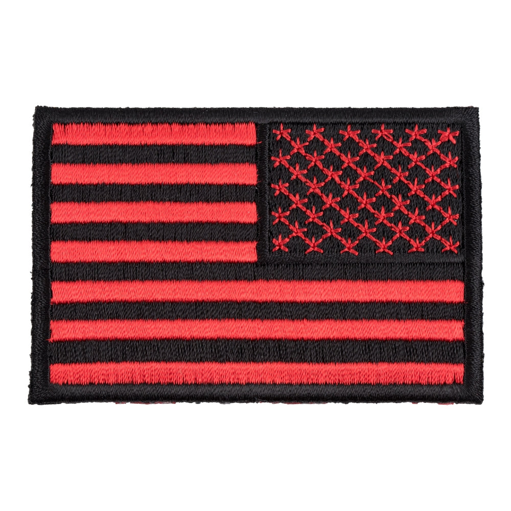 American Flag Red & Black Reversed Patch, U.S. Flag Patches — product image