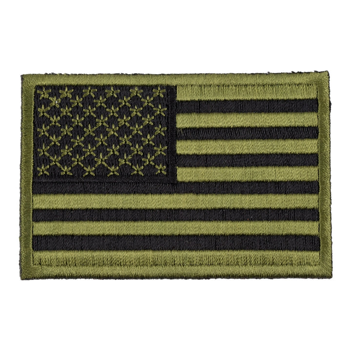 American Flag Green &amp; Black Patch, X-Small Size — product image