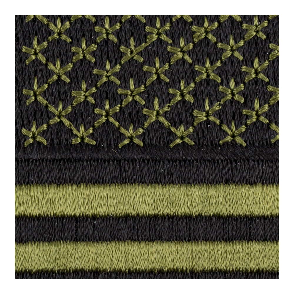 American Flag Green &amp; Black Patch, X-Small Size — detail view 1