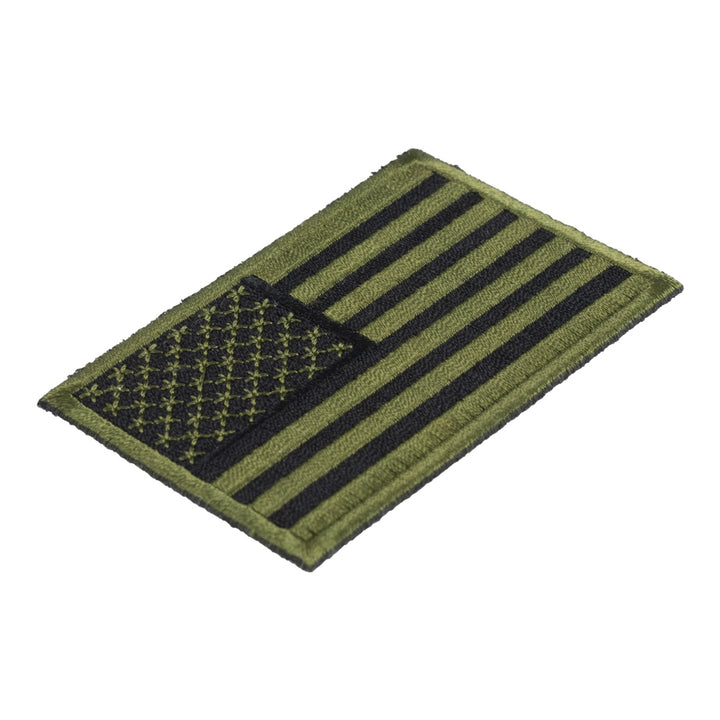 American Flag Green &amp; Black Patch, X-Small Size — detail view 2