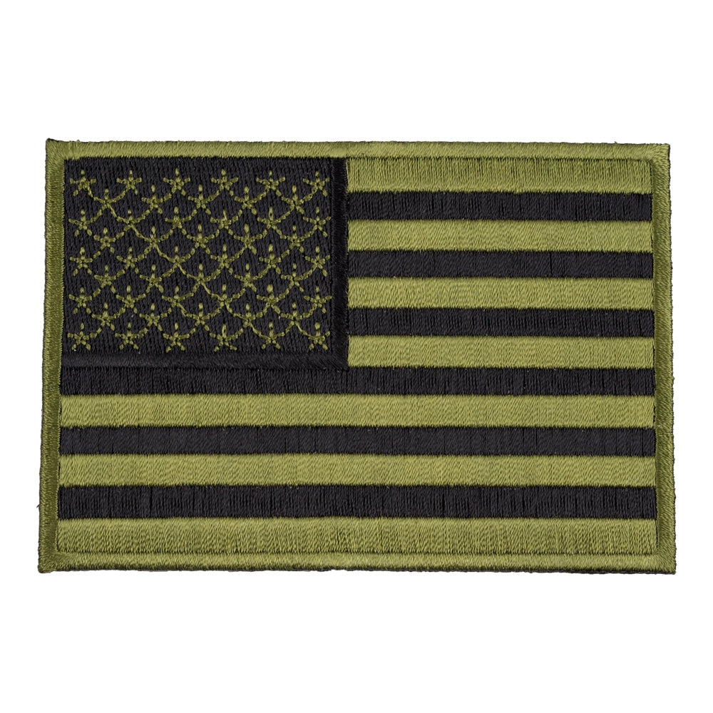 American Flag Green & Black Patch, Small Size — product image
