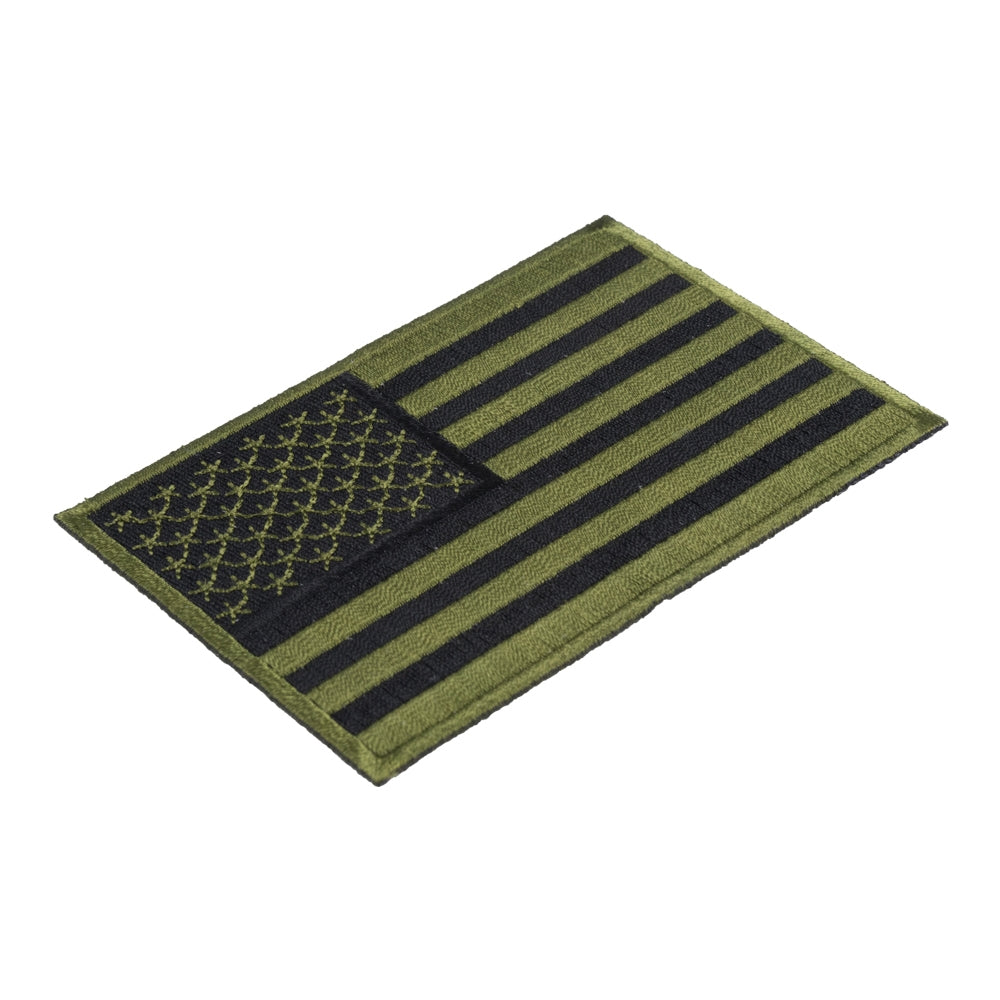 American Flag Green & Black Patch, Small Size — detail view 1