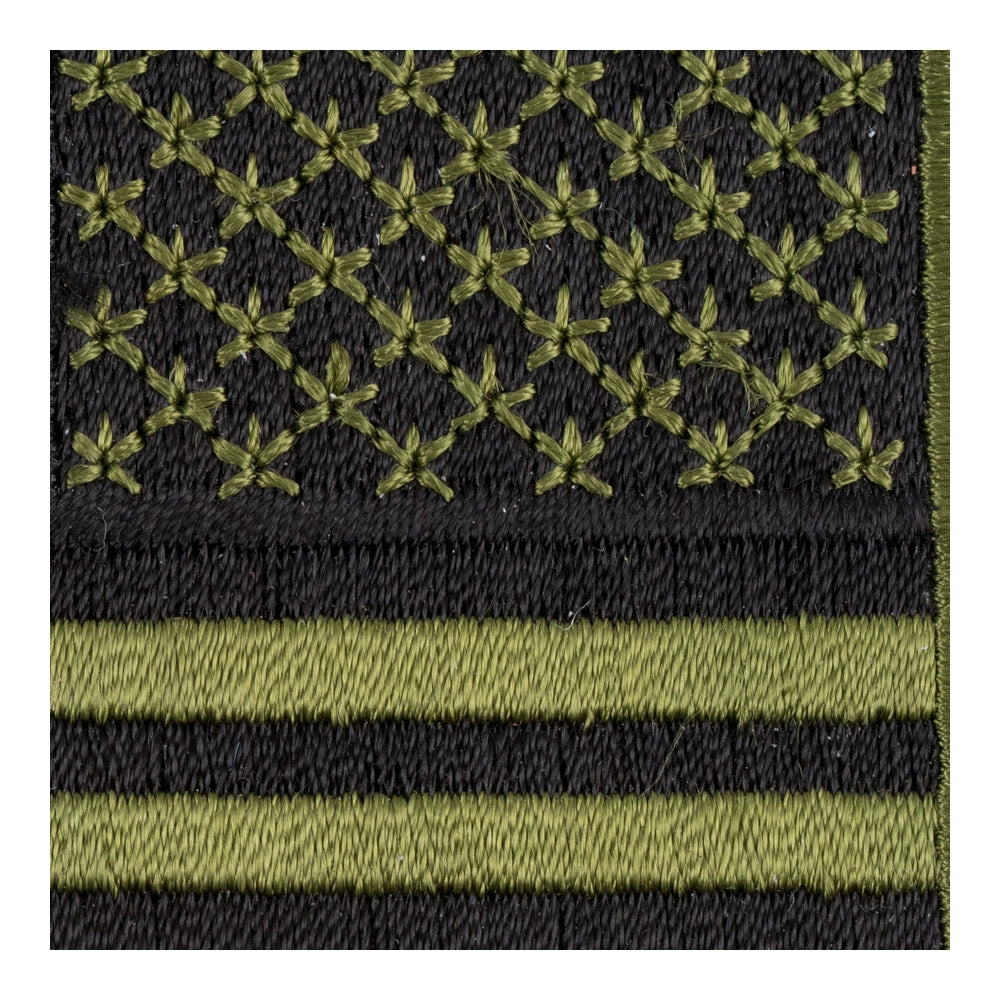 American Flag Green &amp; Black Reversed Patch, U.S. Flag Patches — detail view 2