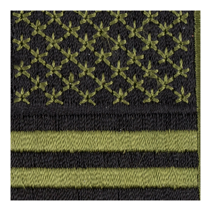 American Flag Green &amp; Black Reversed Patch, U.S. Flag Patches — detail view 2