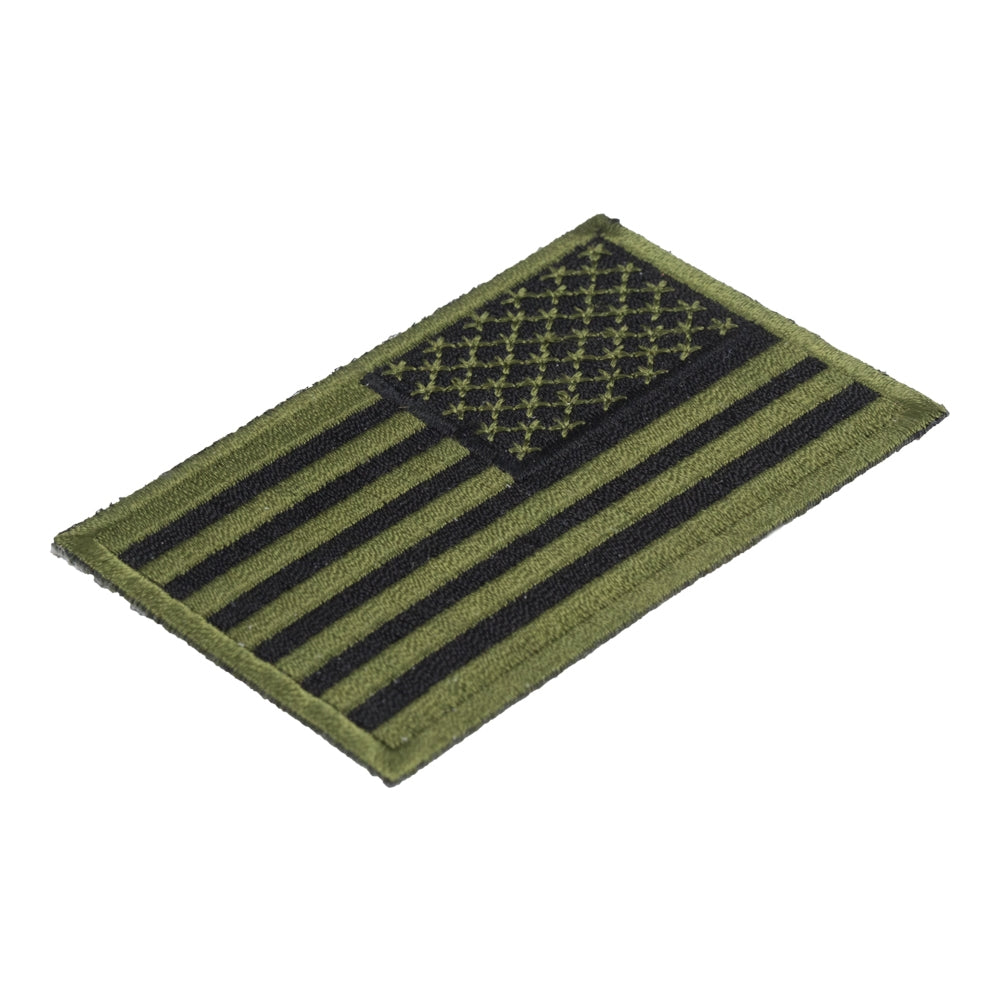 American Flag Green &amp; Black Reversed Patch, U.S. Flag Patches — detail view 1