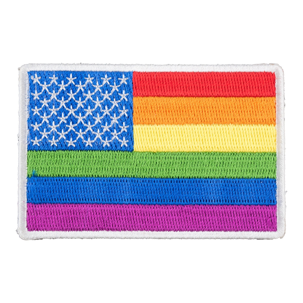 Rainbow Gay Rights American Flag Patch, LGBT Pride Patches — product image
