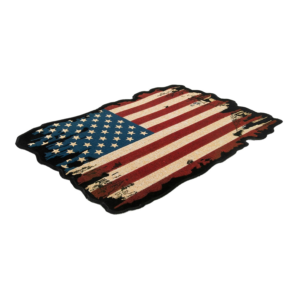 Distressed & Antiqued American Flag Patch, X-Large Size — detail view 1