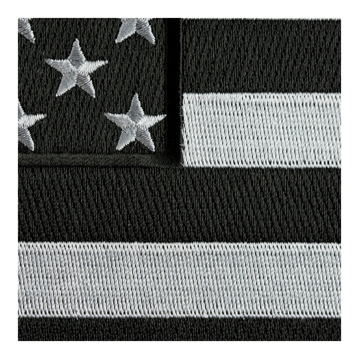 American Flag Grey Subdued Patch, X-Large Size — detail view 2