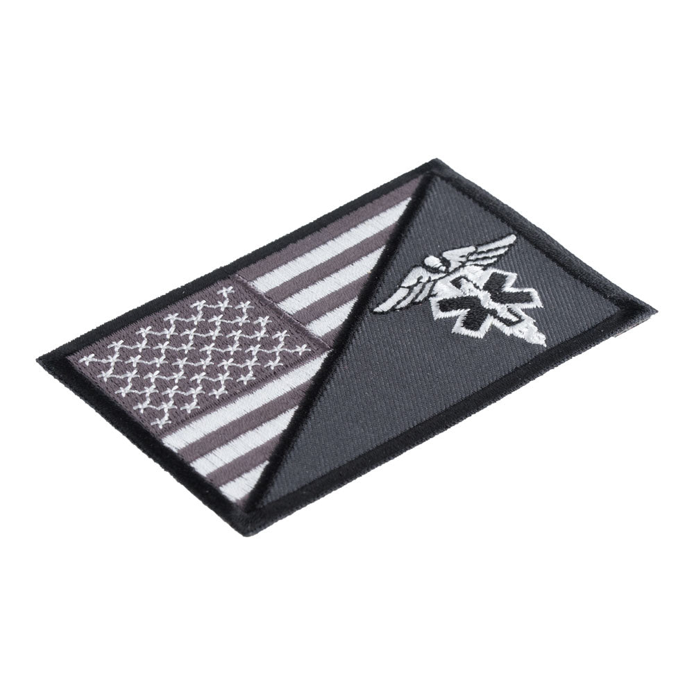 Subdued US Flag Star Of Life Patch, Medical Profession Patches — detail view 1