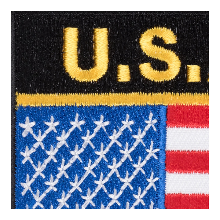 U.S.A. Flag Shield Patch, Patriotic American Flag Patches — detail view 1