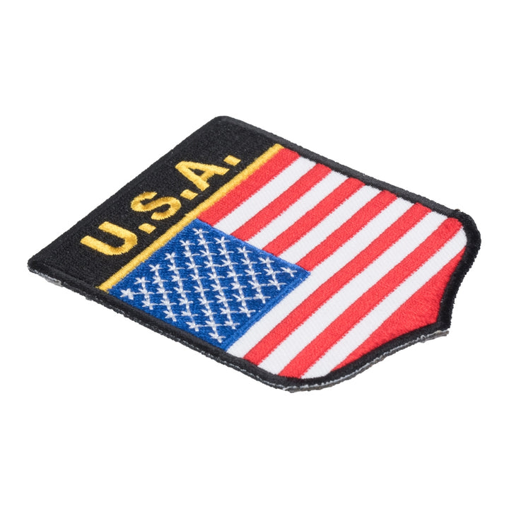 U.S.A. Flag Shield Patch, Patriotic American Flag Patches — detail view 2