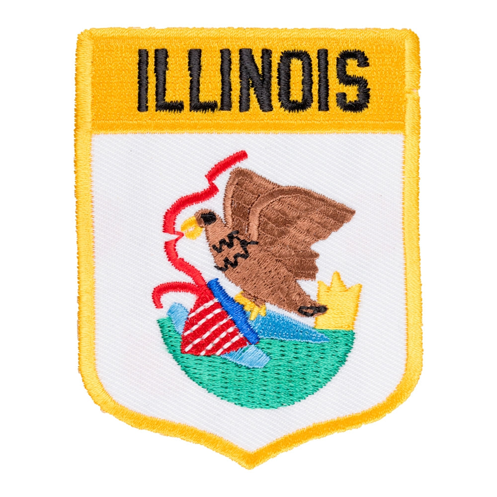 Illinois State Flag Shield Patch, United States of America Patches — product image