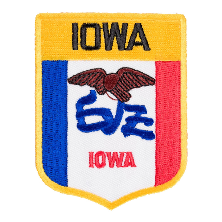 Iowa State Flag Shield Patch, United States of America Patches — product image