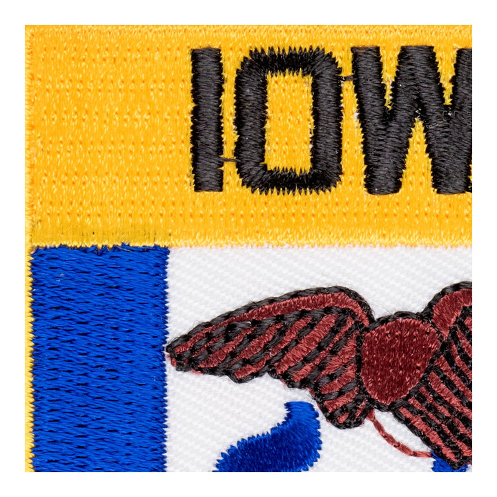 Iowa State Flag Shield Patch, United States of America Patches — detail view 2