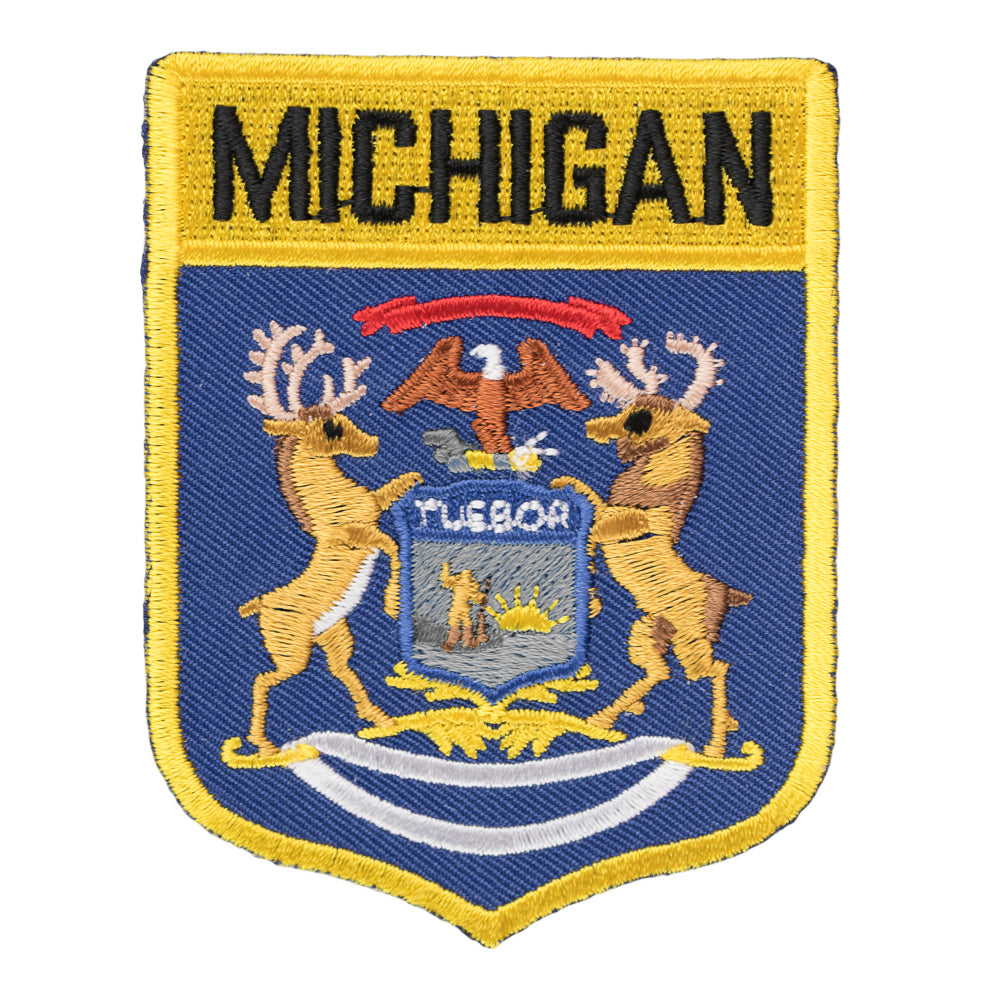 Michigan State Flag Shield Patch, United States of America Patches — product image