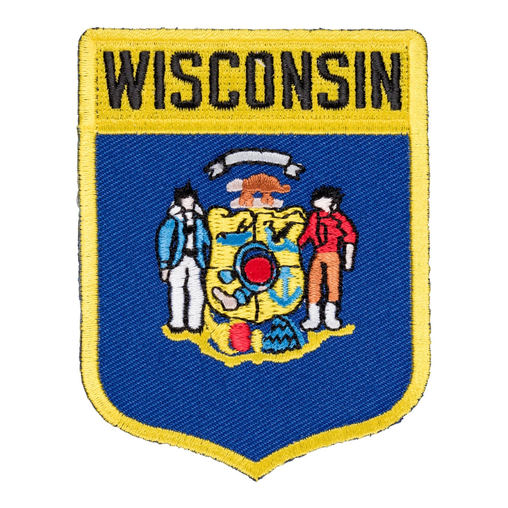 Wisconsin State Flag Shield Patch, United States of America Patches — product image