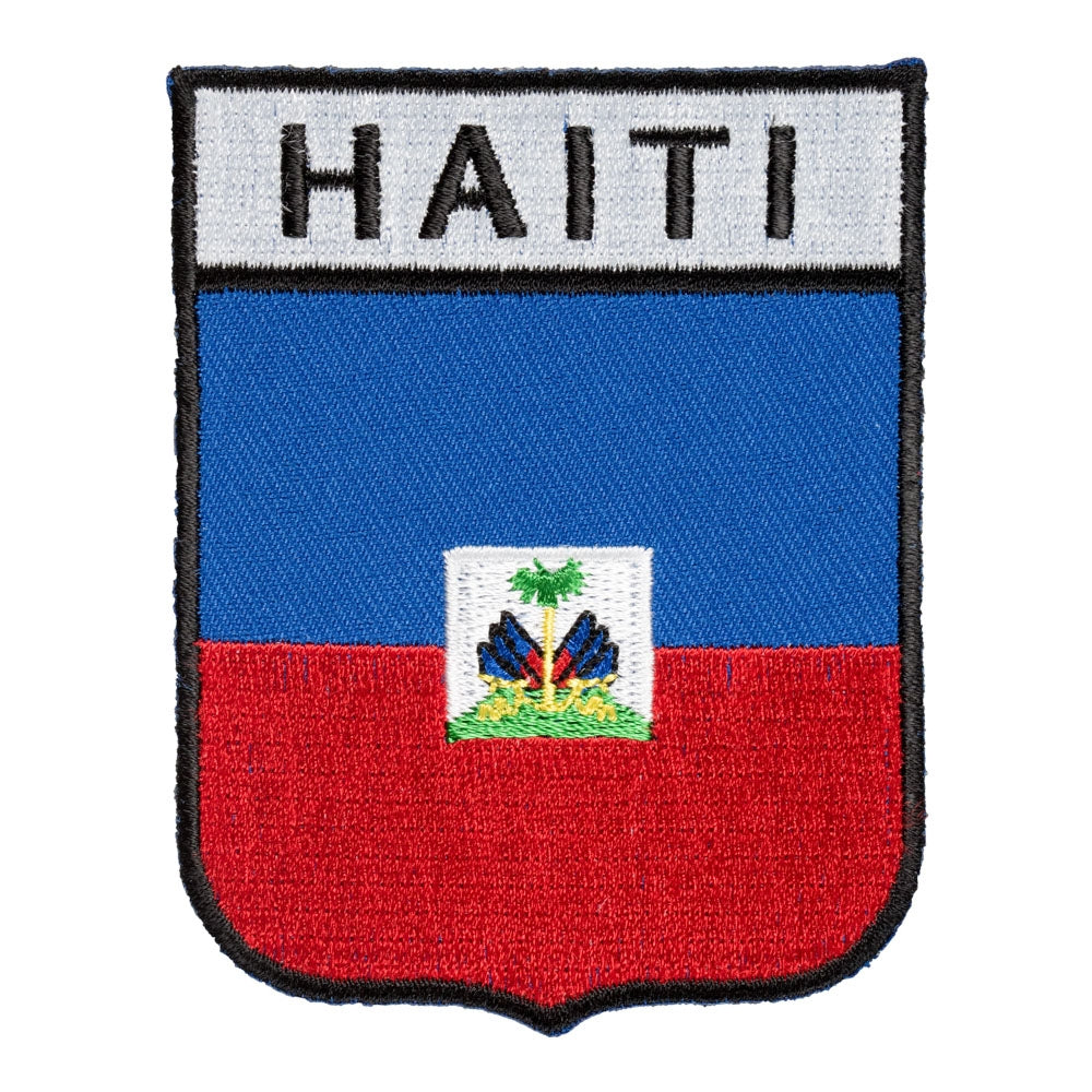 Haiti Country Flag Shield Patch, Latin American Flag Patches — product image