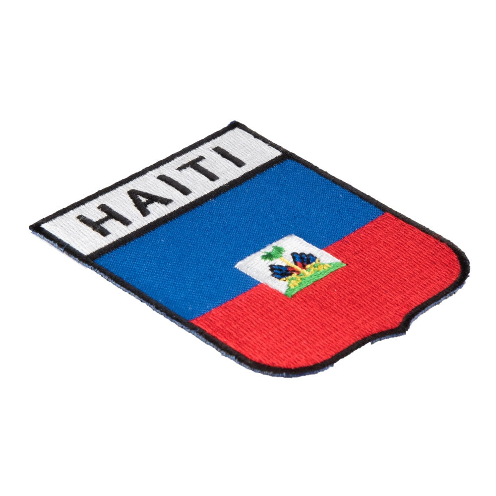 Haiti Country Flag Shield Patch, Latin American Flag Patches — detail view 1