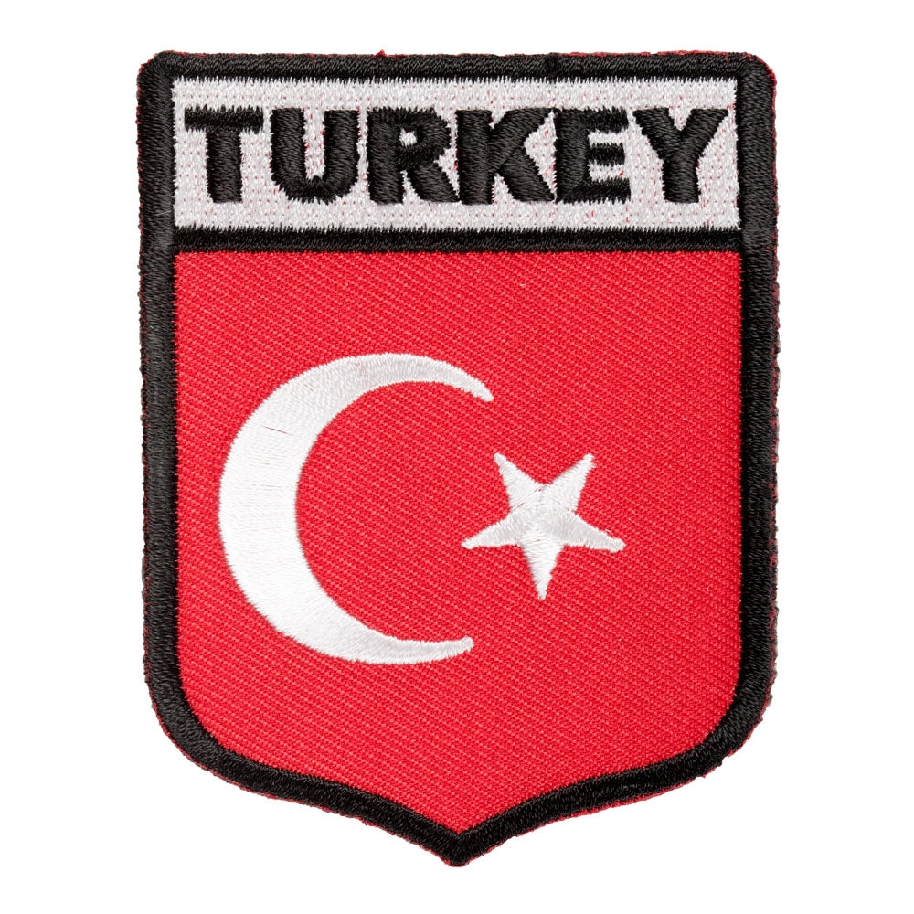 Turkey Flag Shield Patch, European Country Flag Patches — product image