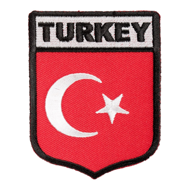 Turkey Flag Shield Patch, European Country Flag Patches — product image