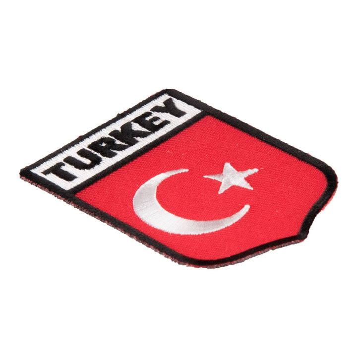 Turkey Flag Shield Patch, European Country Flag Patches — detail view 1