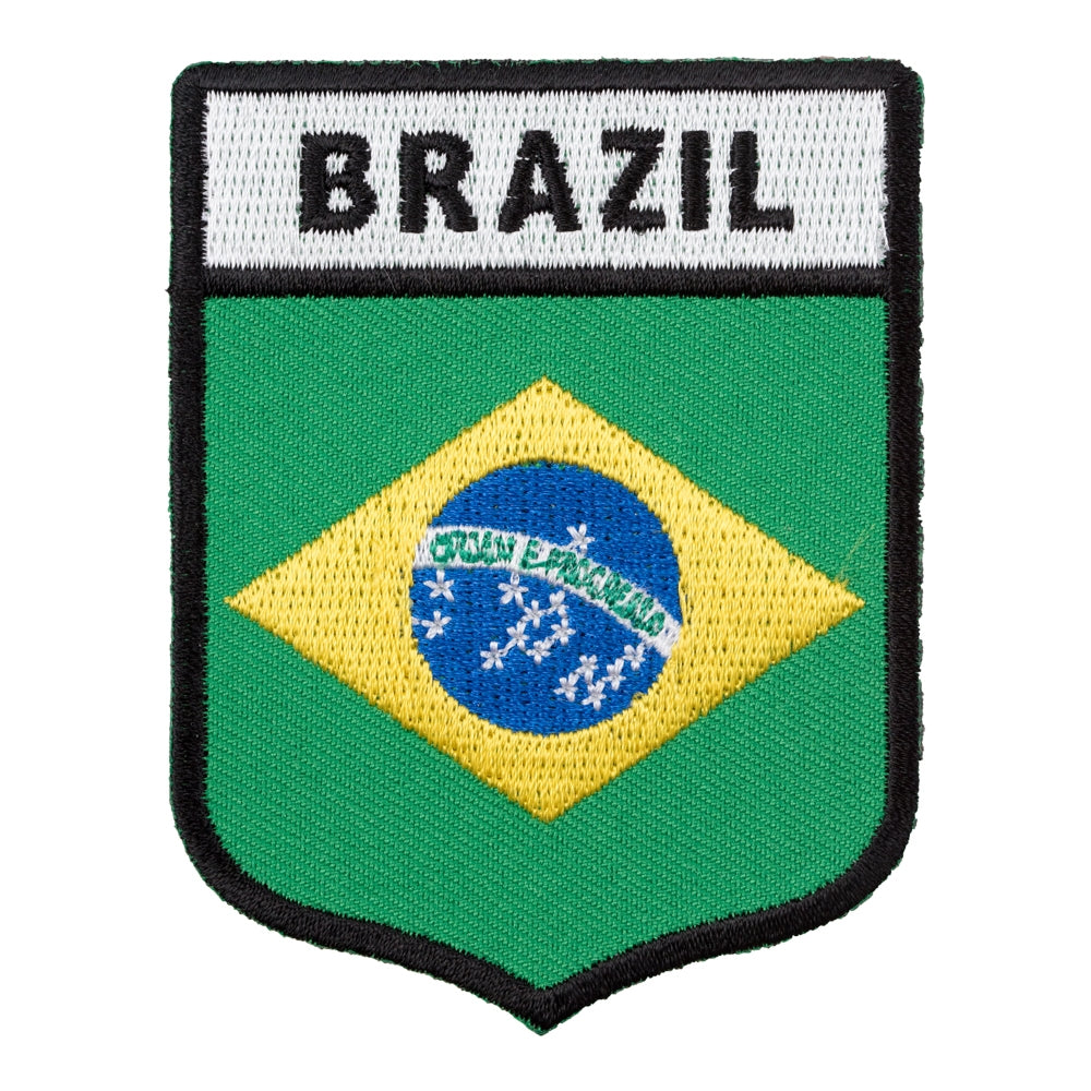 Brazil Flag Shield Patch, South America Flag Patches — product image