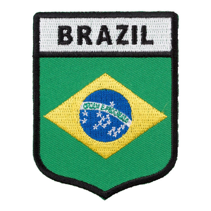 Brazil Flag Shield Patch, South America Flag Patches — product image