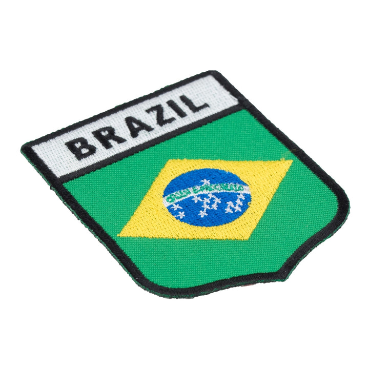 Brazil Flag Shield Patch, South America Flag Patches — detail view 1
