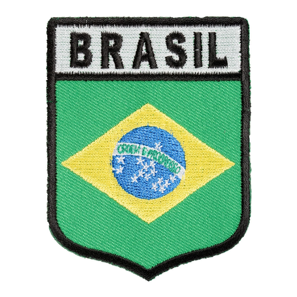 Brasil Flag Shield Patch, South America Flag Patches — product image
