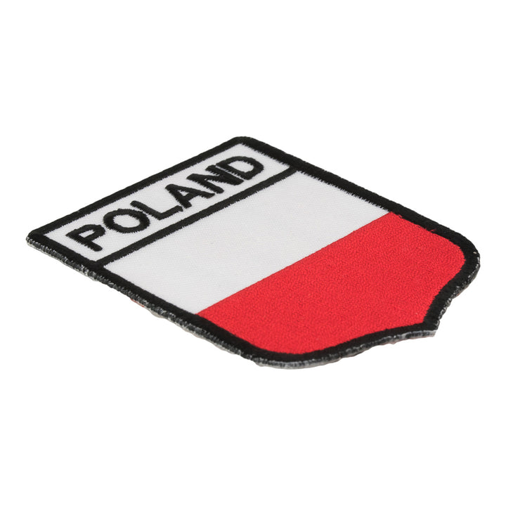 Poland Flag Shield Patch, European Country Flag Patches — detail view 2