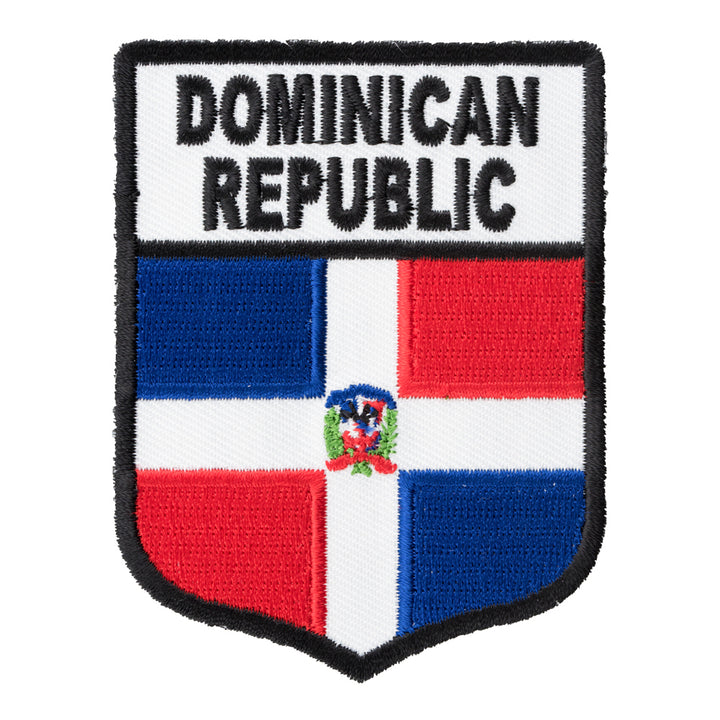 Dominican Republic Flag Shield Patch, Latin America Flag Patches — product image
