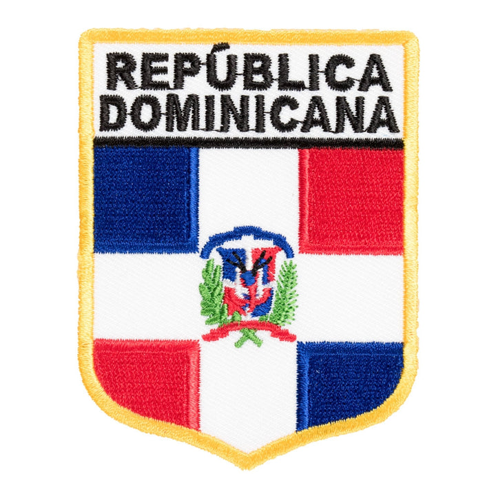 Republica Dominicana Flag Shield Patch, Latin America Flag Patches — product image