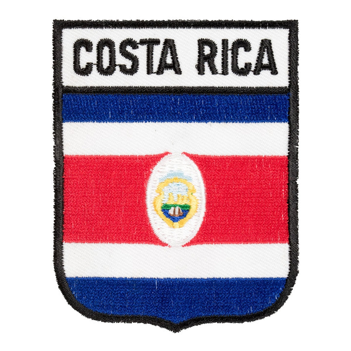 Costa Rica Flag Shield Patch, Latin American Flag Patches — product image