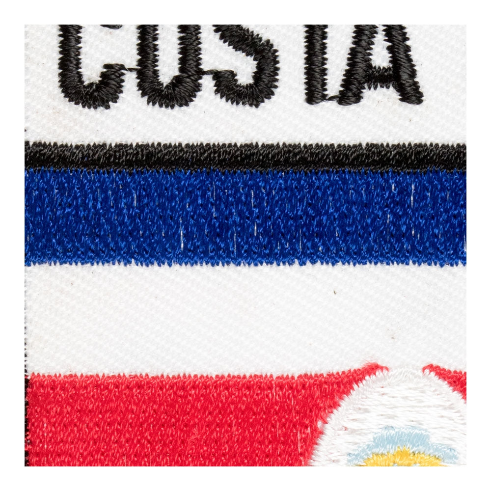 Costa Rica Flag Shield Patch, Latin American Flag Patches — detail view 2