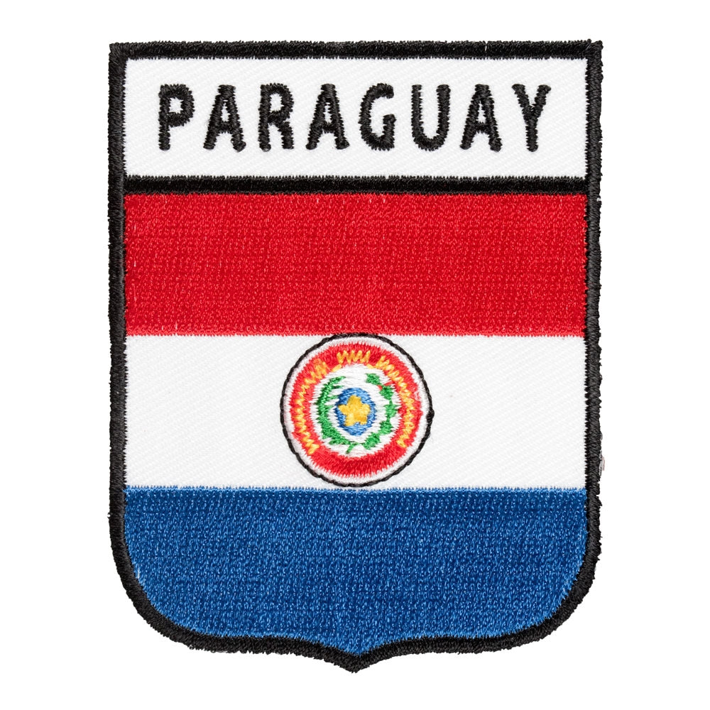 Paraguay Country Flag Shield Patch, Latin America Flag Patches — product image