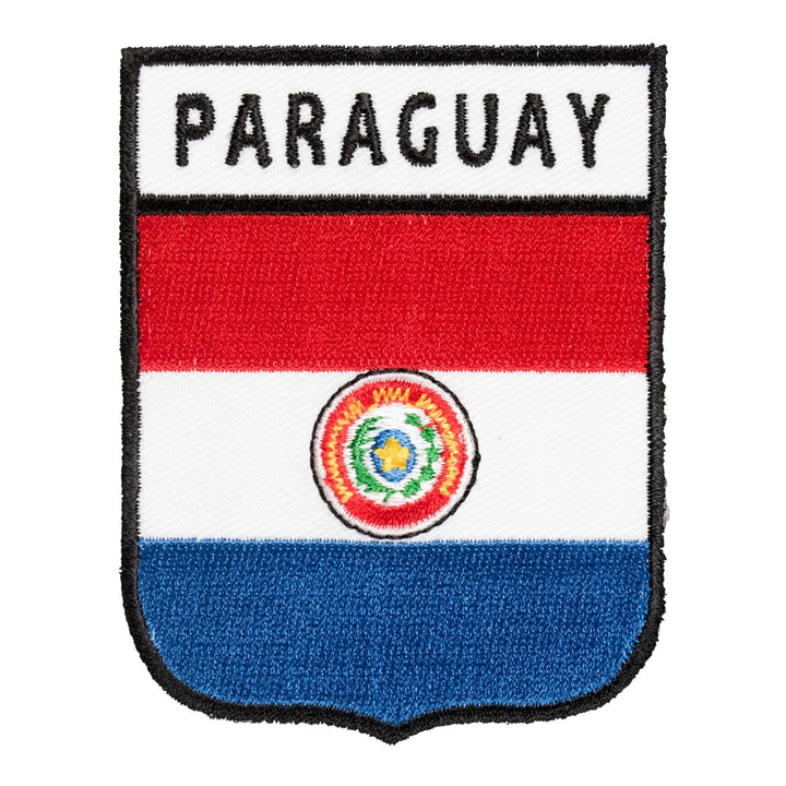 Paraguay Country Flag Shield Patch, Latin America Flag Patches — product image