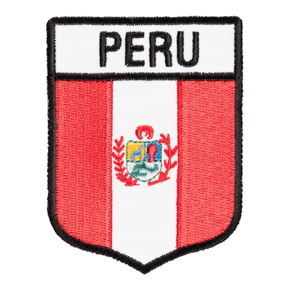 Peru Flag Shield Patch, South American Flag Patches — product image