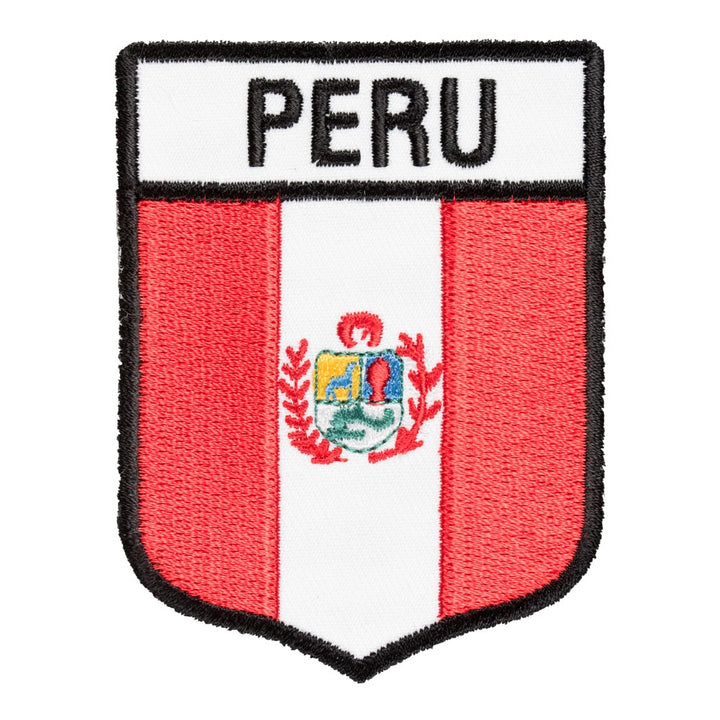 Peru Flag Shield Patch, South American Flag Patches — product image
