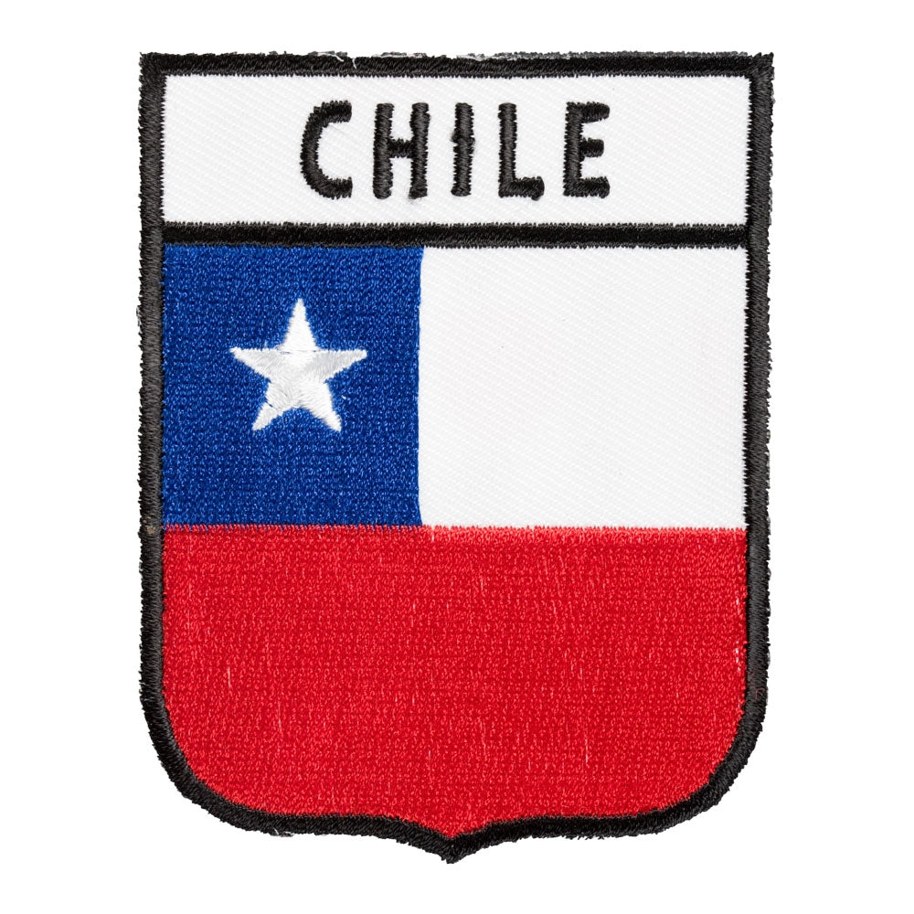 Chile Flag Shield Patch, South American Country Flag Patches — product image