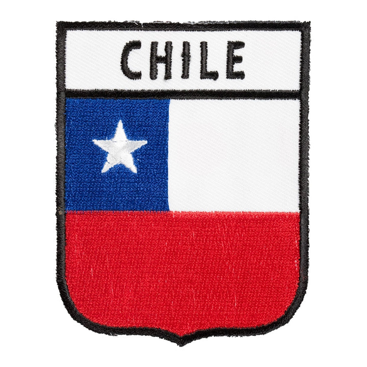 Chile Flag Shield Patch, South American Country Flag Patches — product image