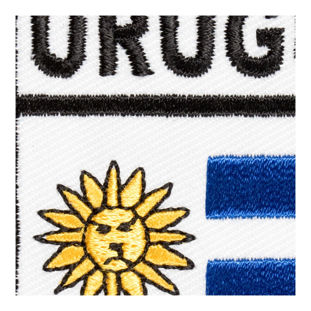 Uruguay Flag Shield Patch, South American Country Flag Patches — detail view 1