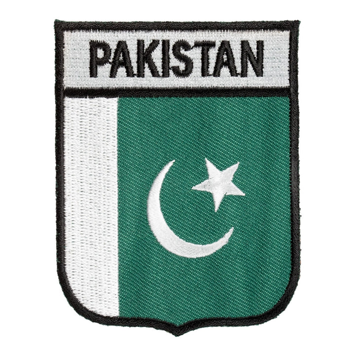 Pakistan Flag Shield Patch, Asian Country Flag Patches — product image
