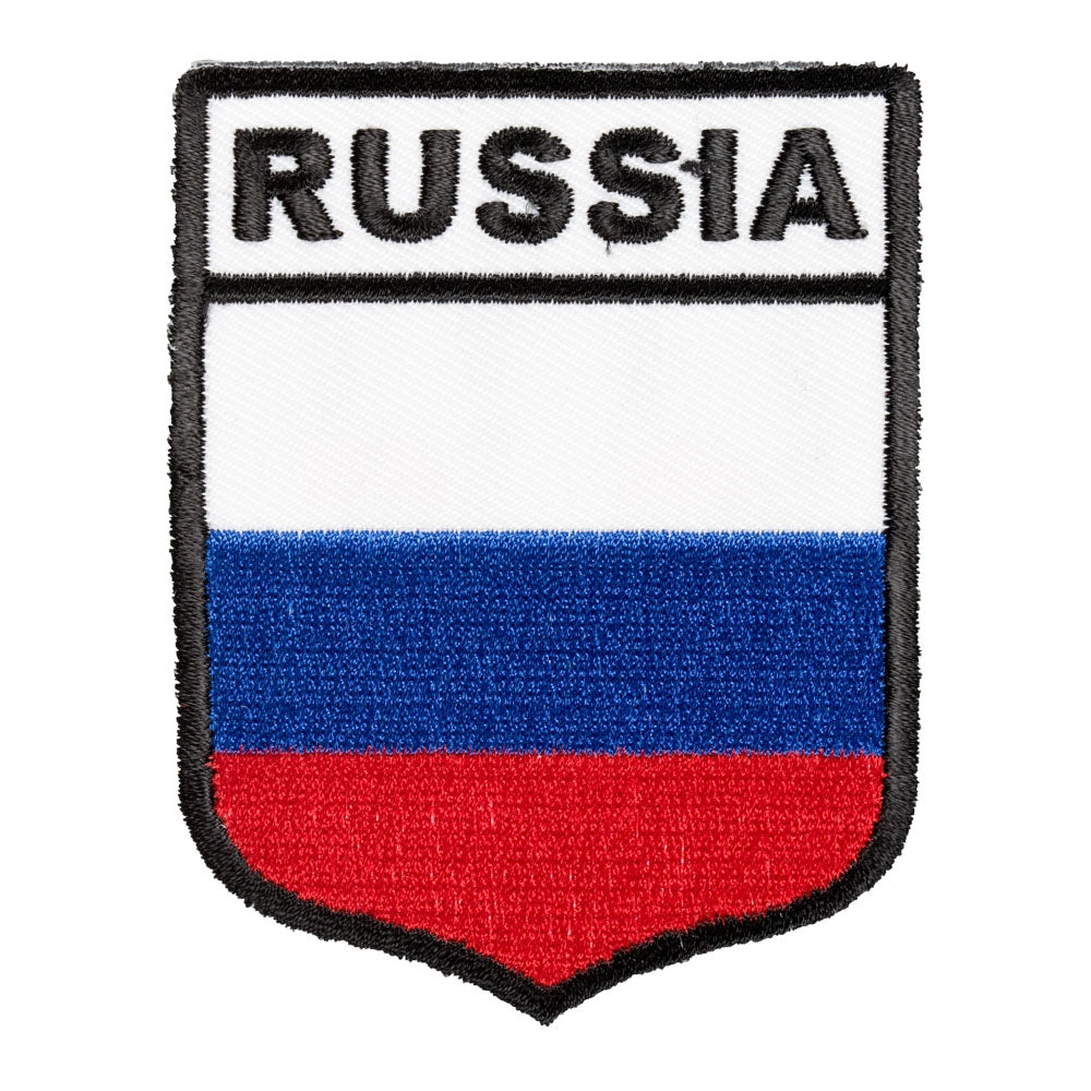 Russia Flag Shield Patch, Asian Country Flag Patches — product image