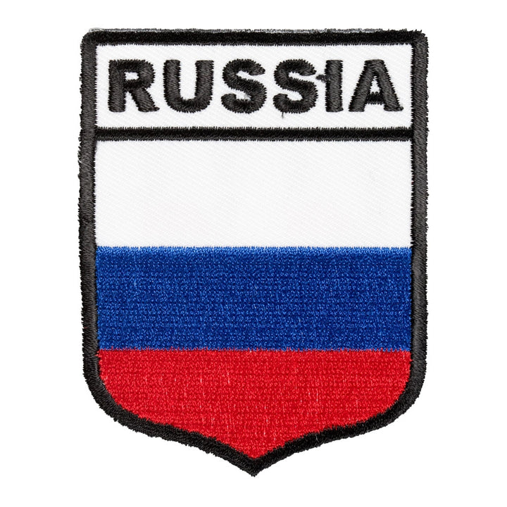 Russia Flag Shield Patch, Asian Country Flag Patches — product image
