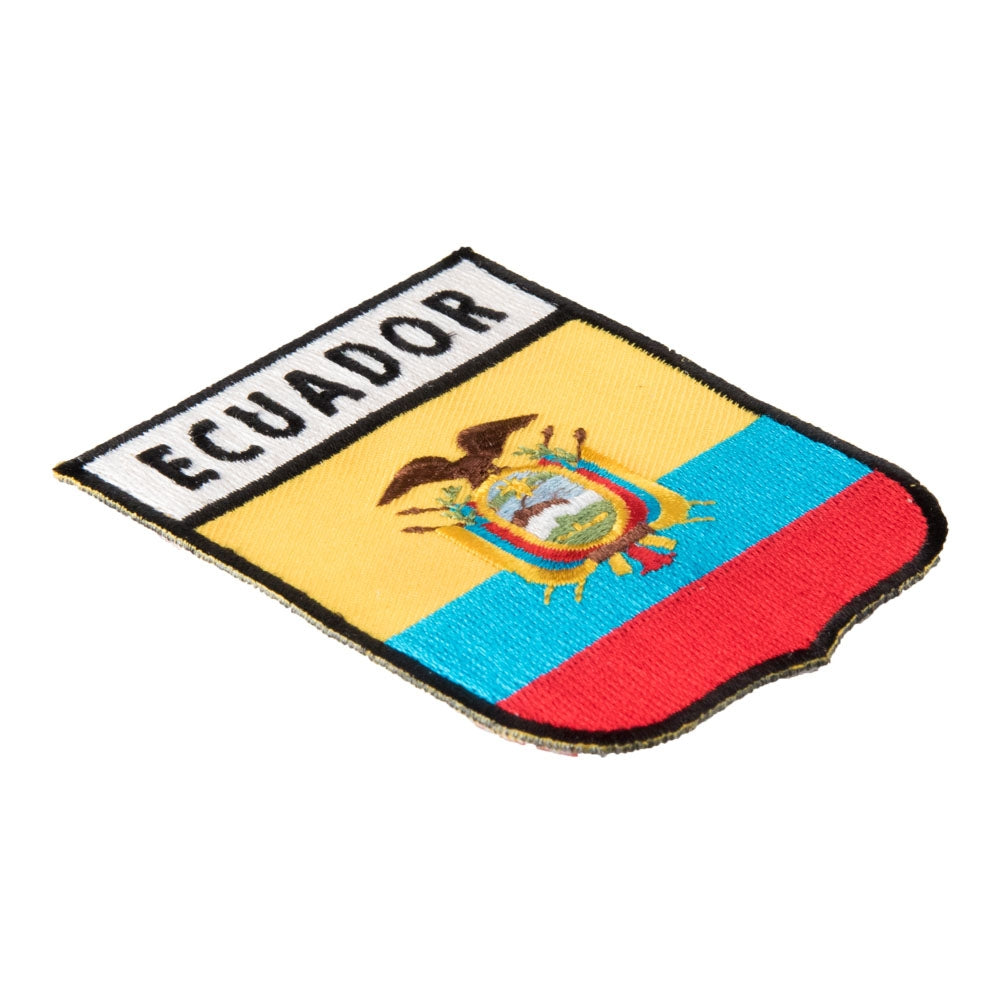 Ecuador Flag Shield Patch, Latin American Country Flag Patches — detail view 1