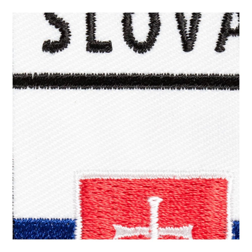 Slovakia Flag Shield Patch, European Country Flag Patches — detail view 1