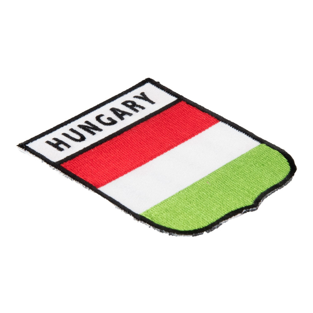 Hungary Flag Shield Patch, European Country Flag Patches — detail view 1