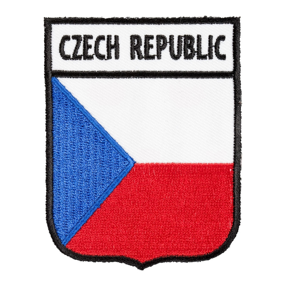 Czech Republic Flag Shield Patch, European Country Flag Patches — product image